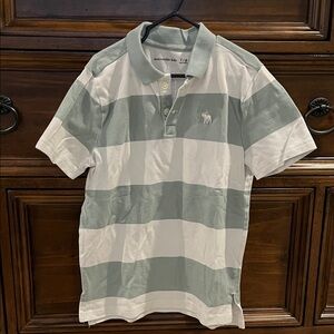 Abercrombie & Fitch Kids Polo - mint Green and White Stripes